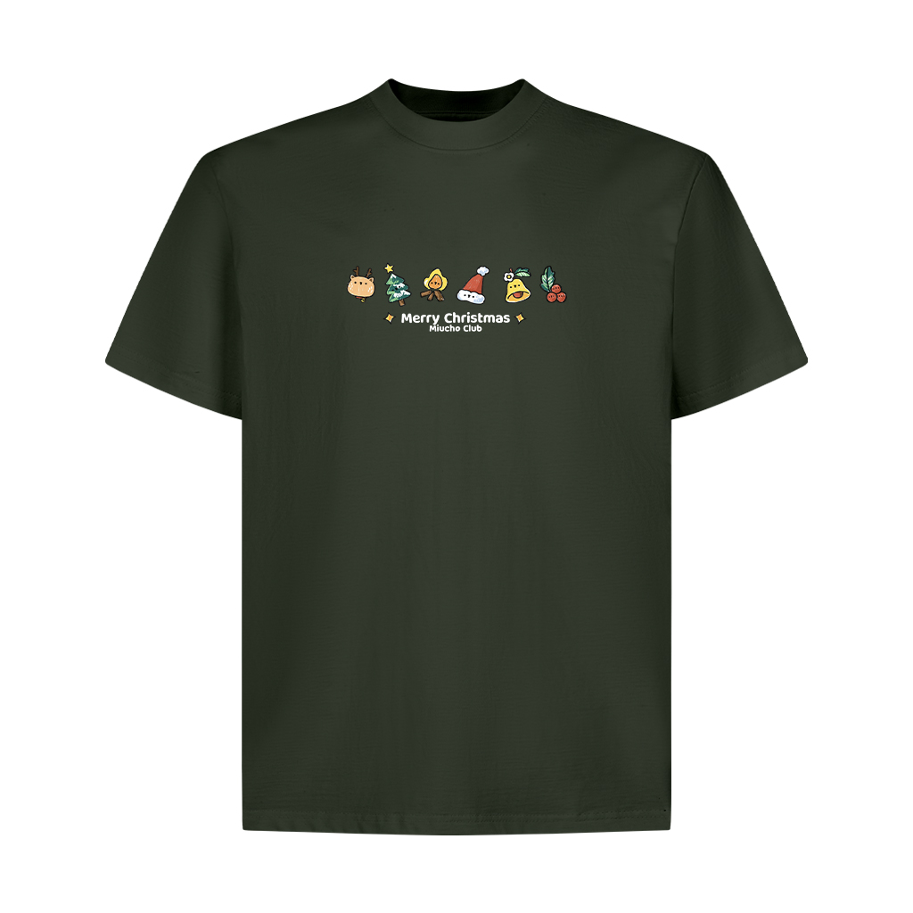 Áo thun giáng sinh noel local brand form rộng chất vải cotton 2c 250GSM 1717 Miucho in mix_thumbnail_6