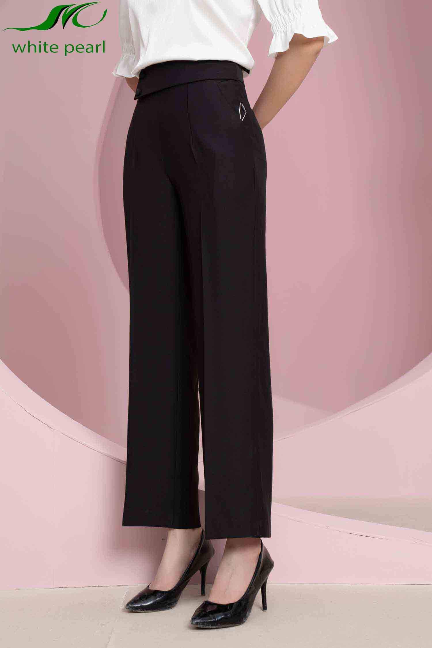 Quần ống suông quai nhê lệch 2 cúc thời trang công sở nữ White Pearl_thumbnail_4