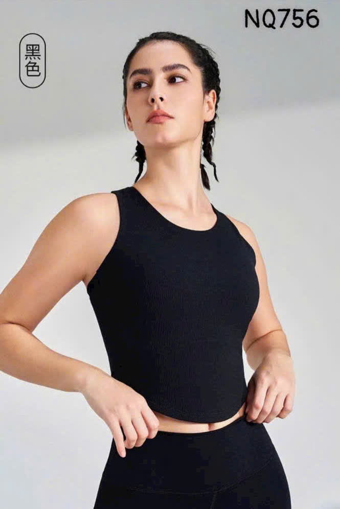 Áo Croptop Thể Thao Sát Nách Vạt Yếm Ôm Body_thumbnail_3