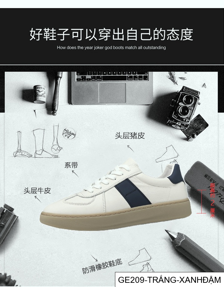 GE209 - Giày thường ngày màu khối da bò lớp một dành cho nam, giày hợp thời trang cao cấp đa năng, giày thể thao da thật Châu Âu, giày sang trọng nam dễ tiếp cận_thumbnail_8