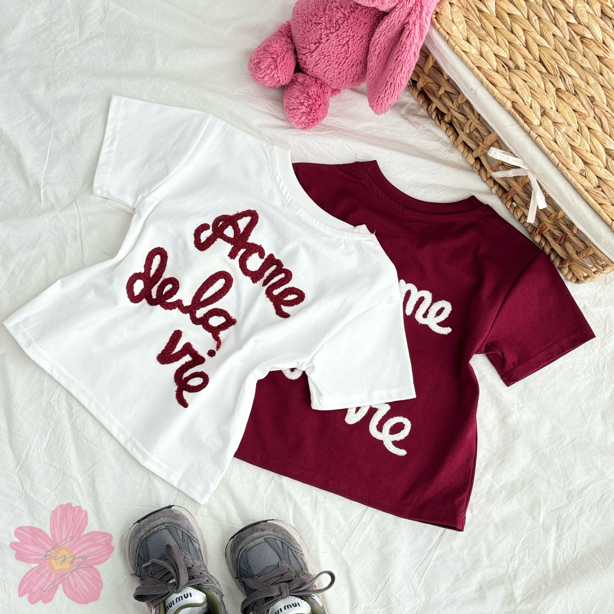 (A2) Áo thun Mềm Họa Tiết Chữ Siêu Đáng Yêu Phong Cách Hàn Quốc Cho Bé Gái Mẫu Mới Xuân Hè QCCC 2025_thumbnail_1