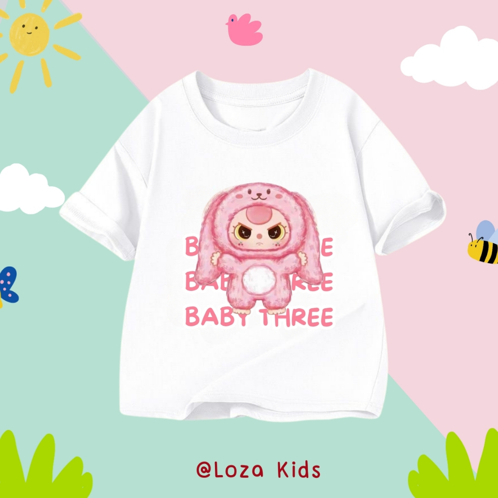 Áo thun bé gái in hình 'Baby three V3' - Loza Kids AT2915_thumbnail_2