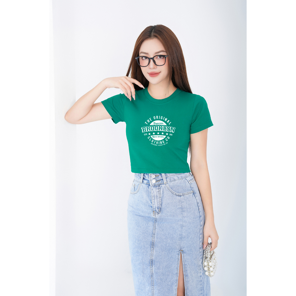 Áo croptop nữ LOZA ' BROOKLYN'  form ôm Mã CR6378_thumbnail_1