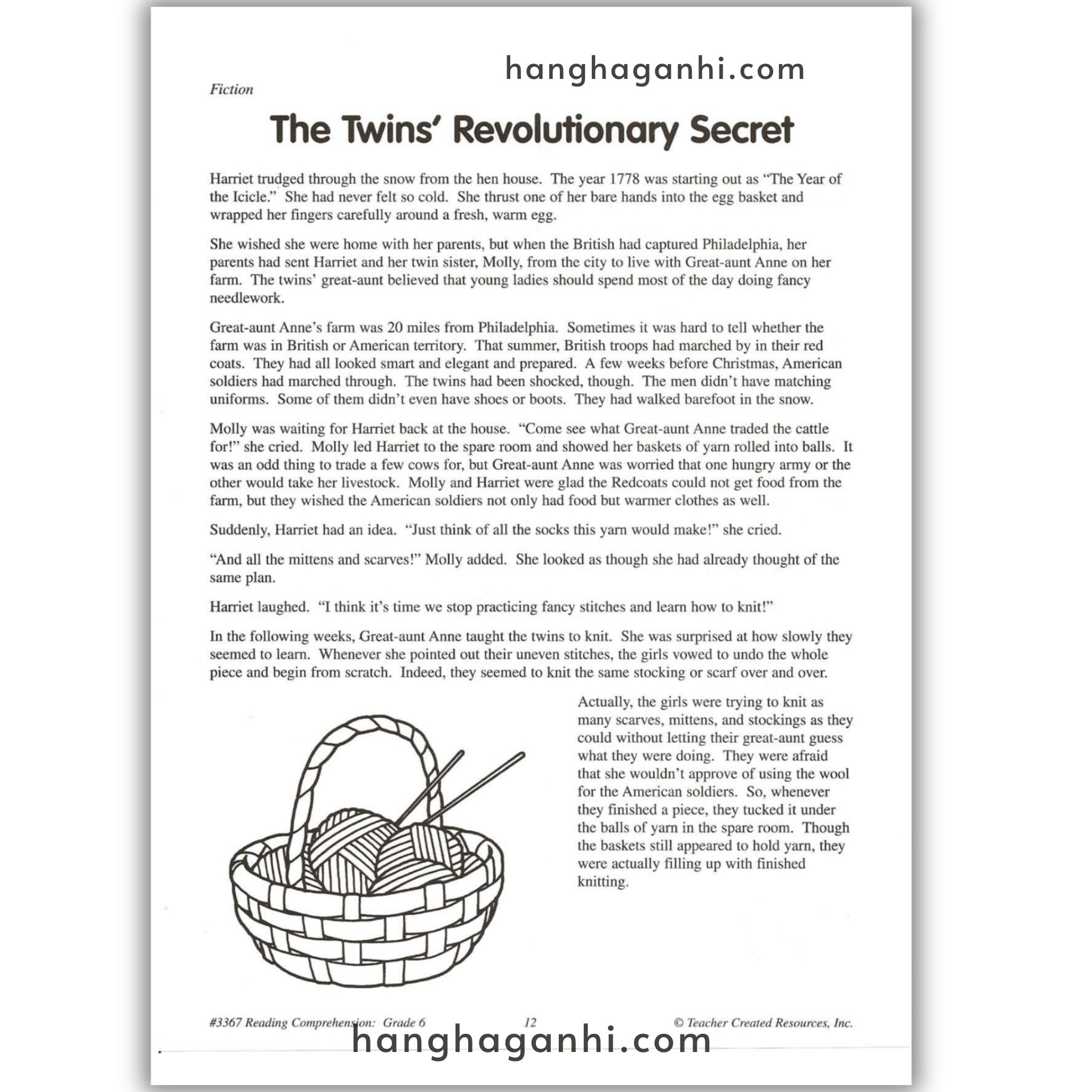 Reading Comprehension Grade 6 Teacher Created Resources, sách đọc hiểu lớp 6_thumbnail_12