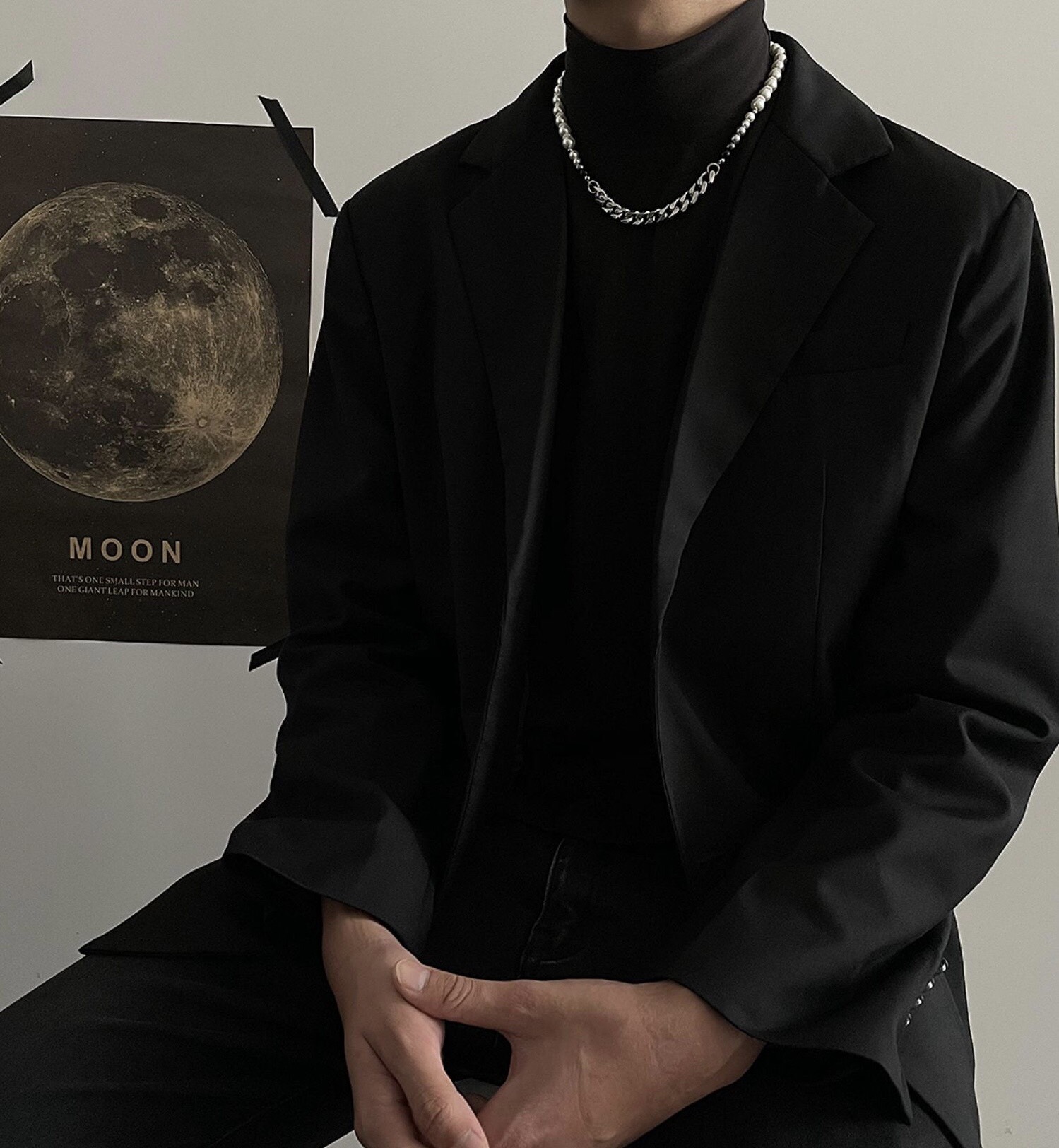 Half Pearl Chain Necklace_thumbnail_9