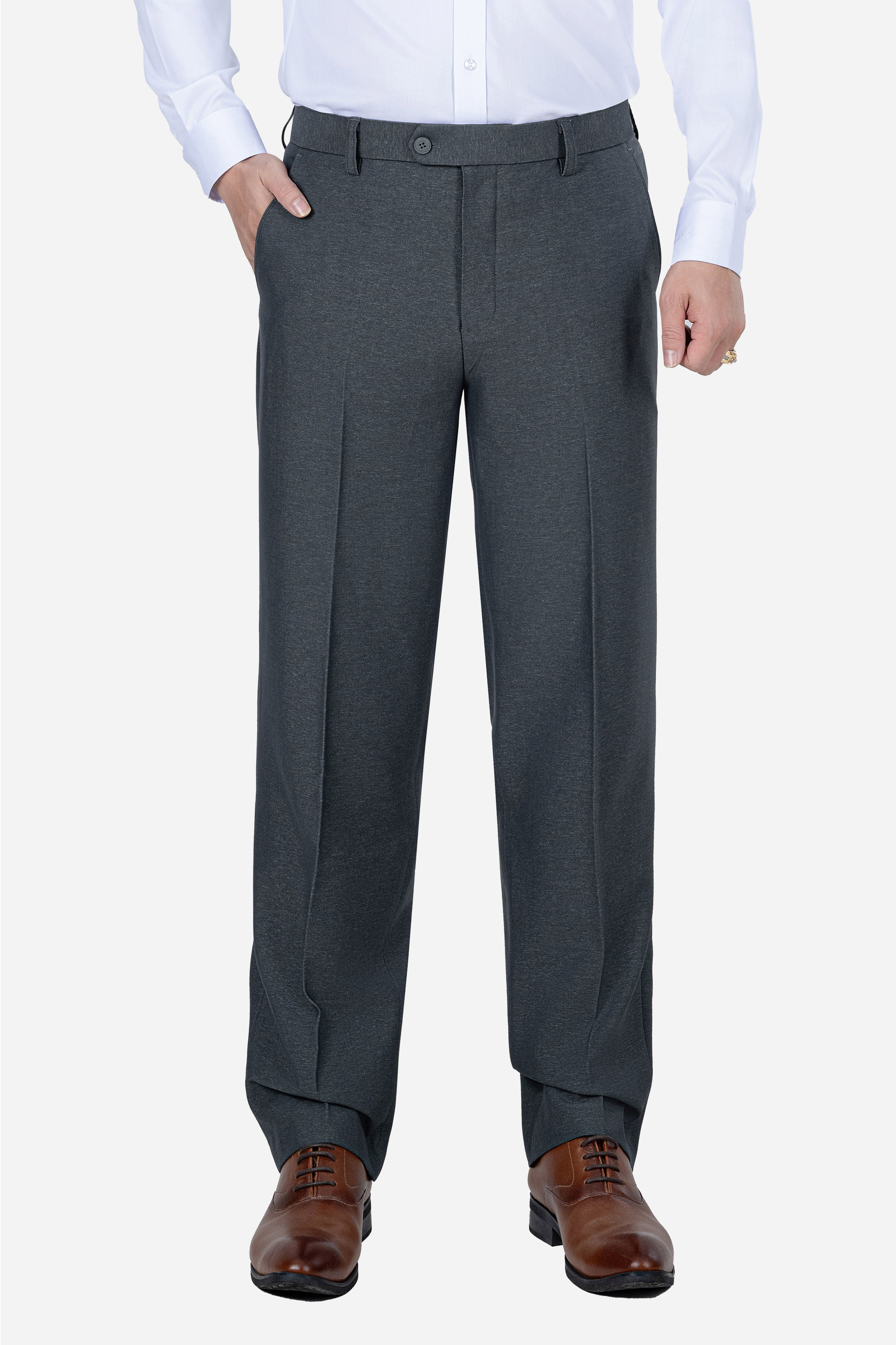 Quần Âu 0 Li Nam Trung Niên ANCHI Chất Liệu Umi Cao Cấp Phom Suông Ống Rộng