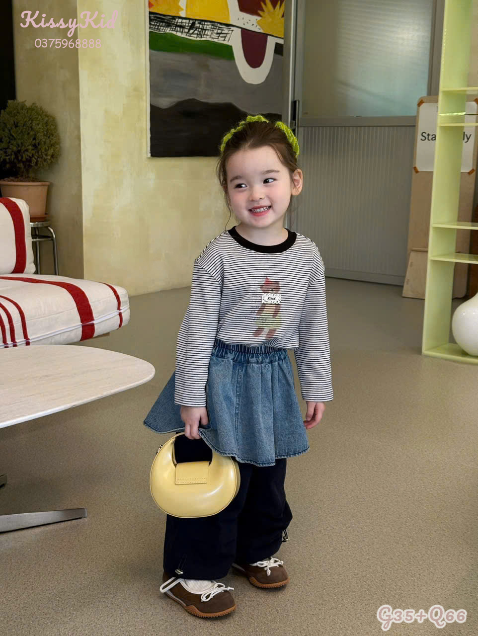 (Q66) Quần kaki xanh than kèm bèo Kiai