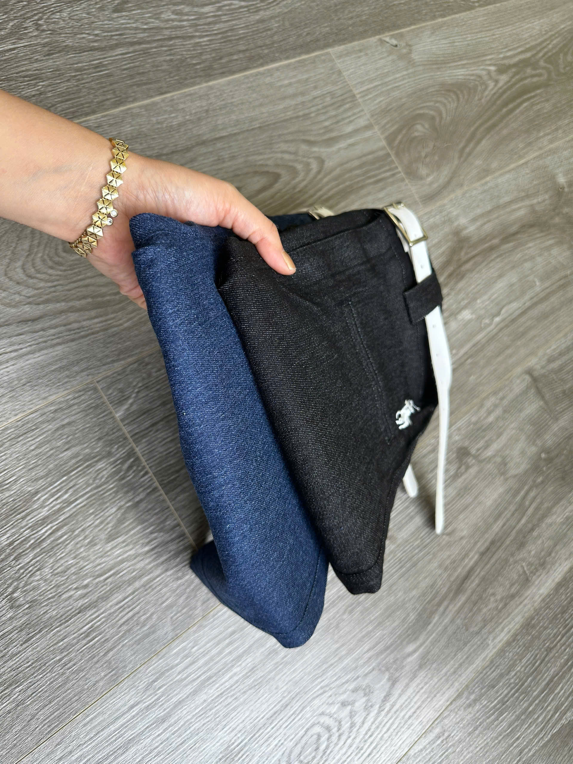 Quần short thêu ngựa kèm belt ( XANH )_thumbnail_7