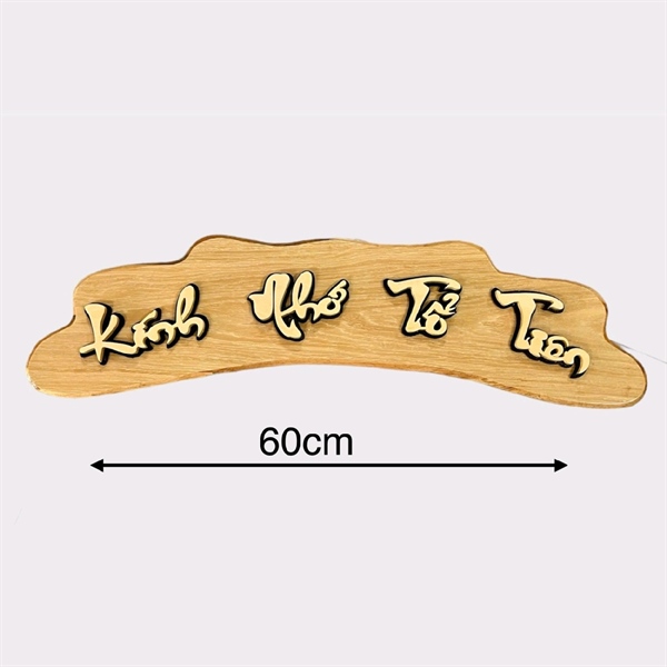 Bảng chữ kính nhớ tổ tiên gỗ 60cm