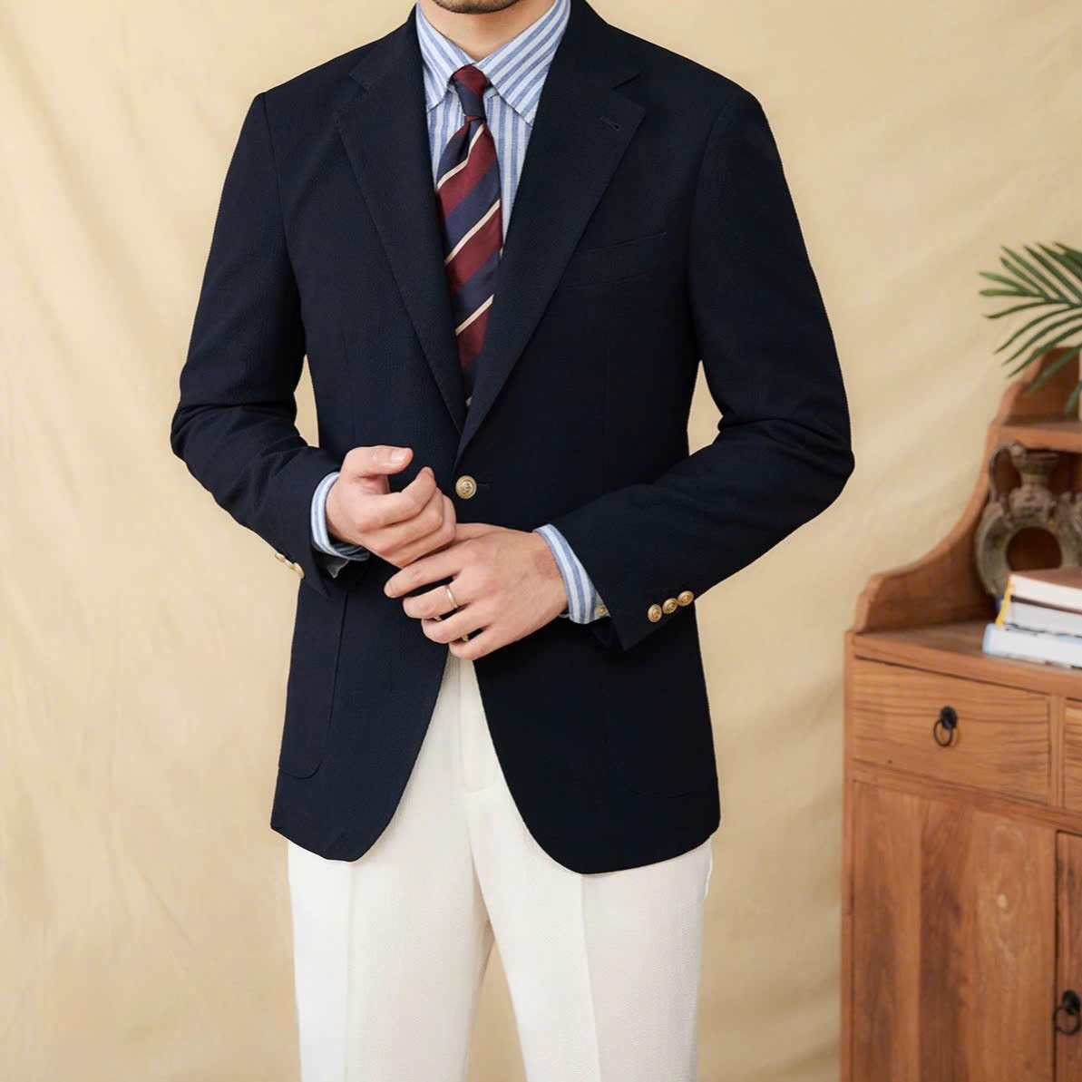 Roma Seersucker Blazer Season 2