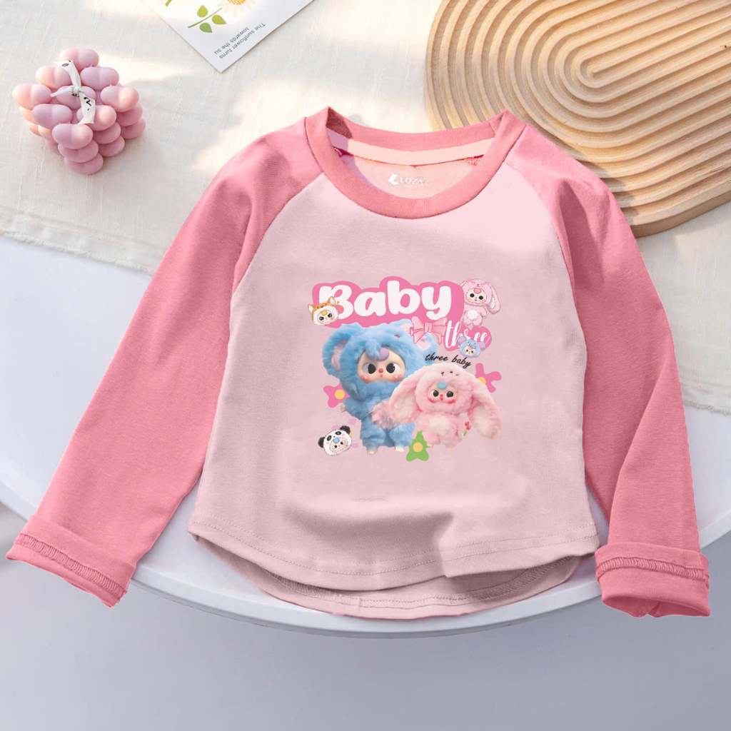 Áo thu đông cho bé gái chất borip co giãn 4 chiều - Áo dài tay bé gái hình dễ thương - Loza Kids AD001_thumbnail_2