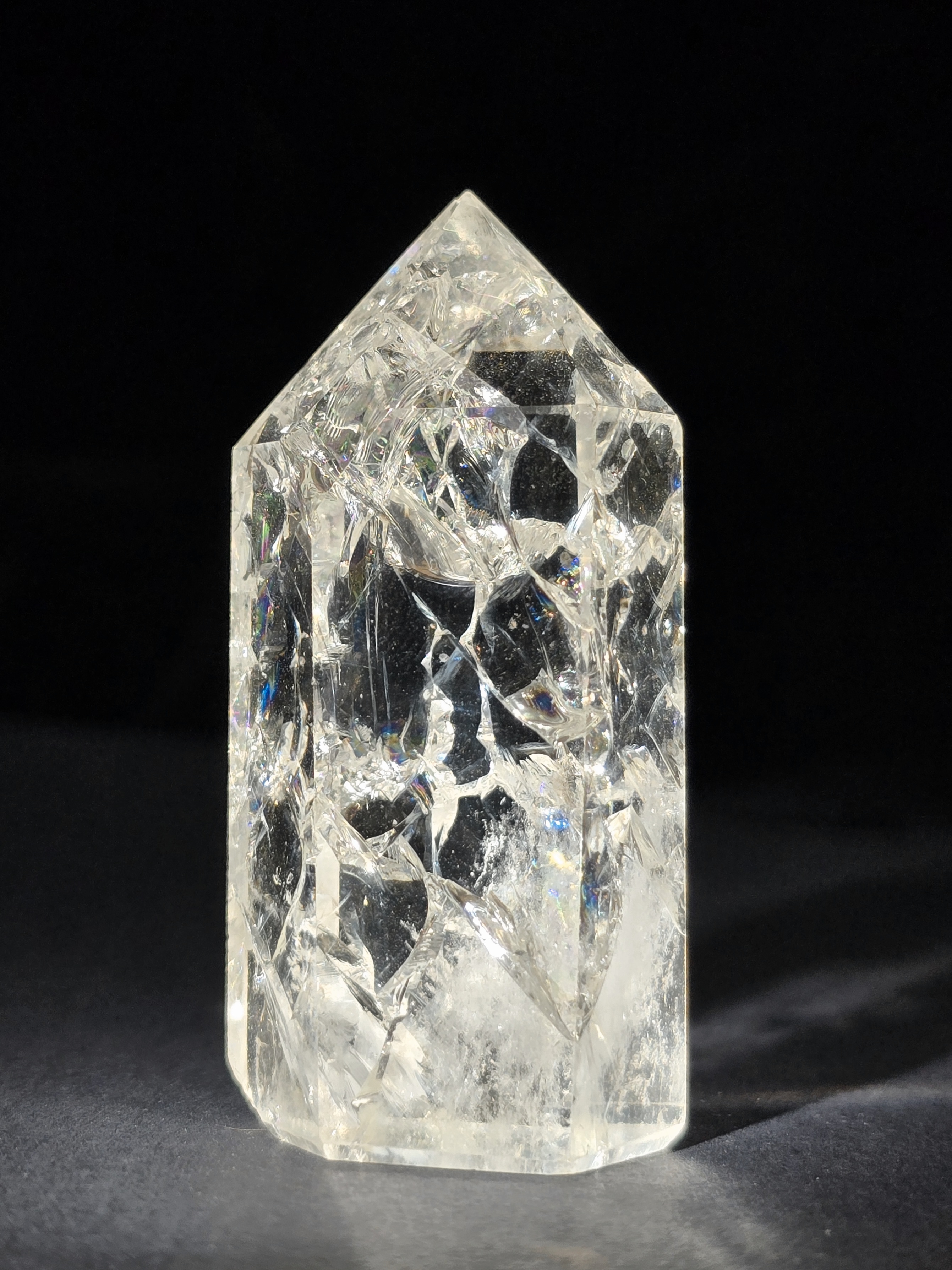 Trụ Thạch Anh Trắng Nổ / Crackle Quartz (CÓ XỬ LÍ NHIỆT) - Brazil_thumbnail_8