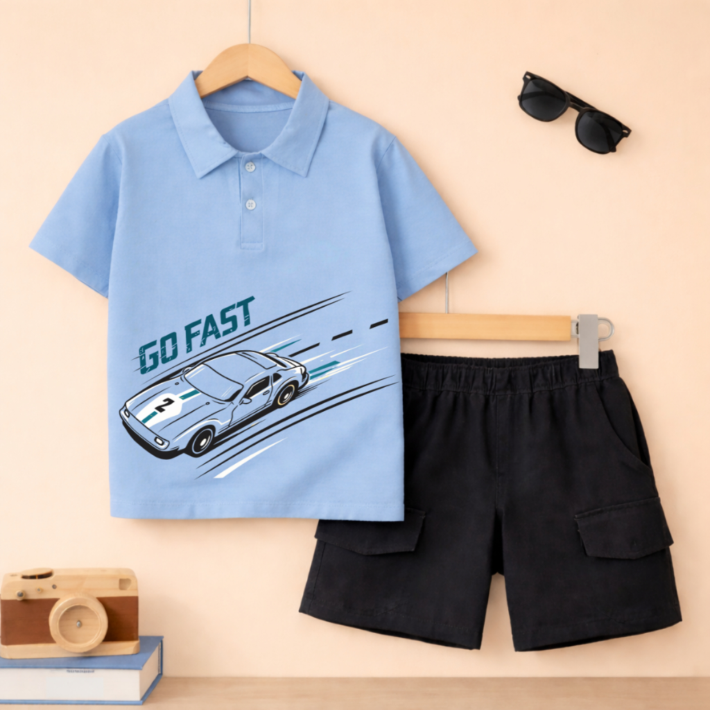 Set bộ Polo bé trai hình Oto Go Fast - Loza Kids BU629_thumbnail_4