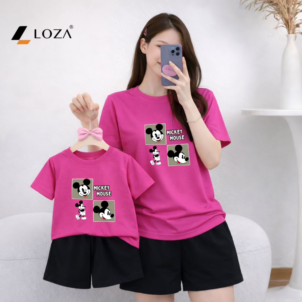 [Form rộng] Set đồ đôi mẹ và bé hình MICKEY - Loza BP632-SB632 BP632-SB632