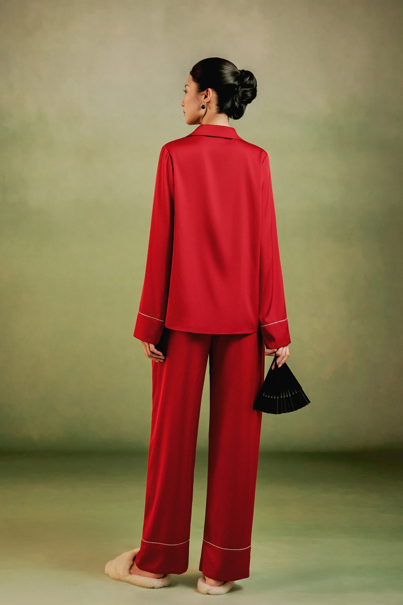 Bộ Lụa Áo Dài Tay, Quần Dài BN655_thumbnail_5