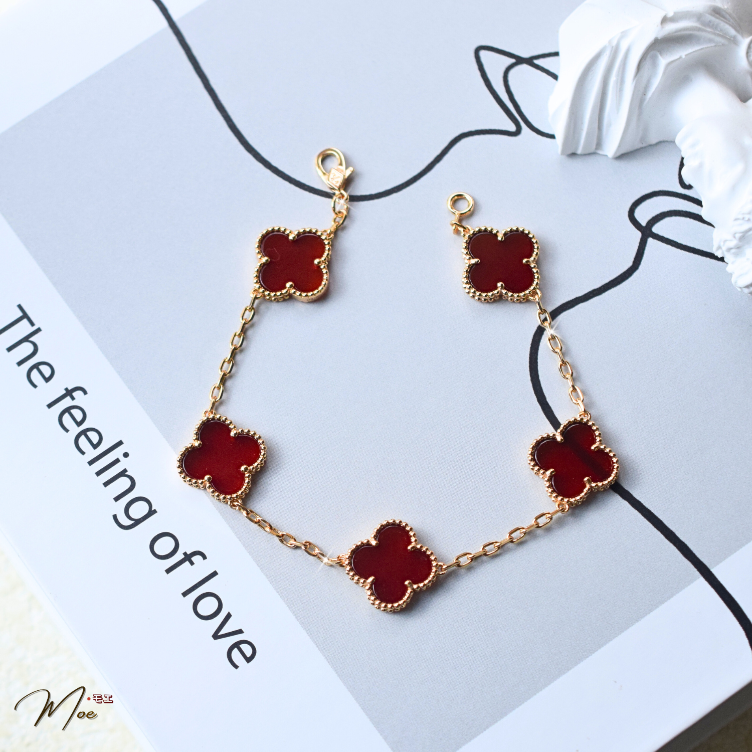 VT10 - VCA Lắc 5 lá đỏ 13mm xi vàng hồng_thumbnail_0