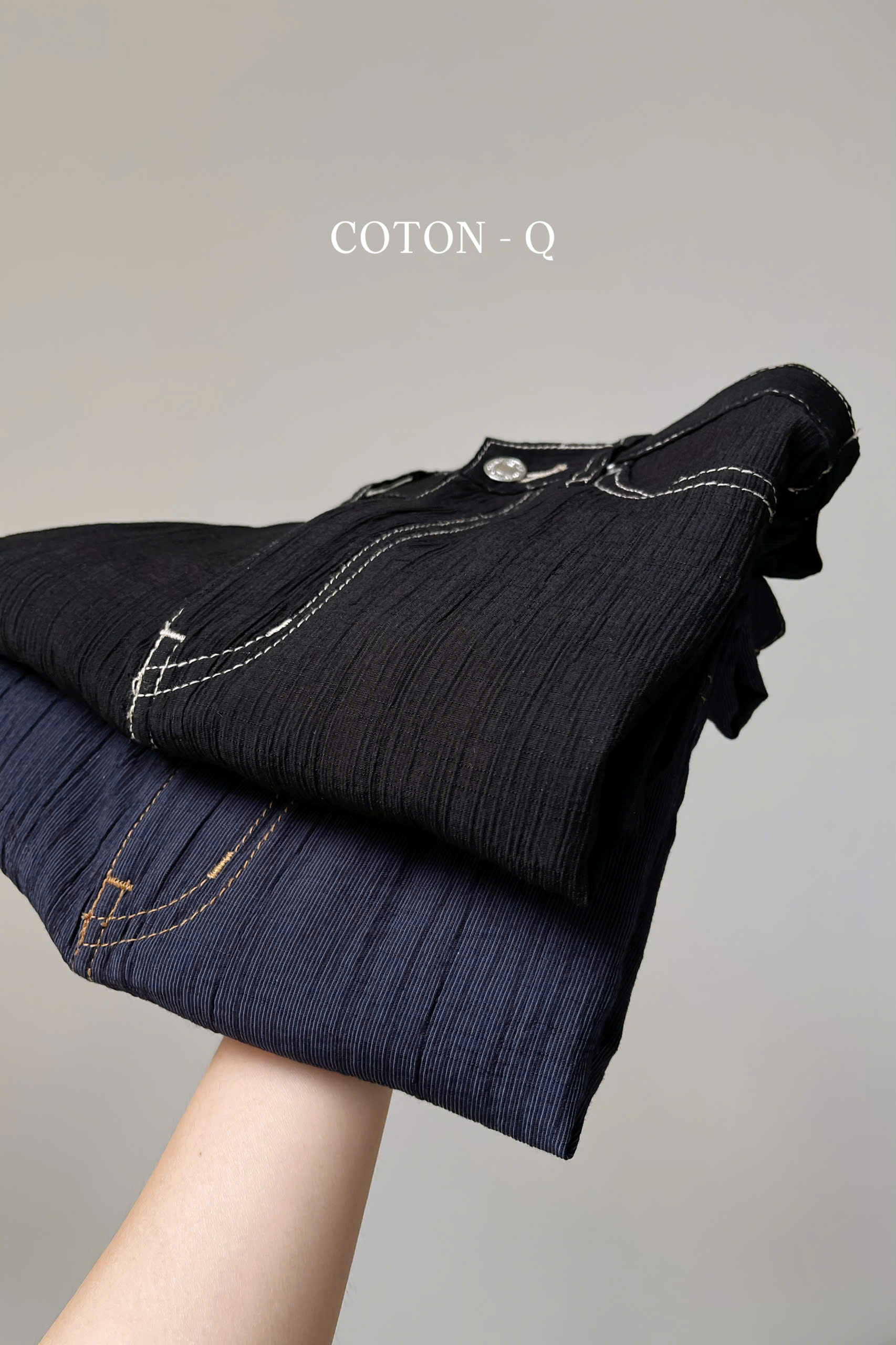 Chân váy dài phối viền chỉ ( ĐEN )_thumbnail_9