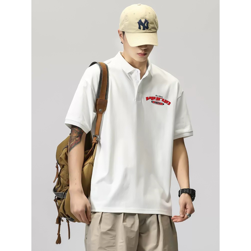 Áo polo nam form rộng PLD600 Miucho Man cotton thoáng mát in graphic_thumbnail_2