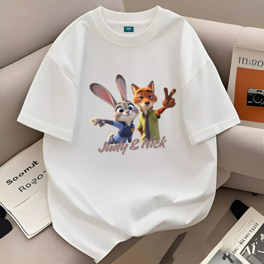 Áo thun unisex nam nữ hình Thỏ và Cáo Judy&Nick Zootopia local brand We Tee - T046_thumbnail_1