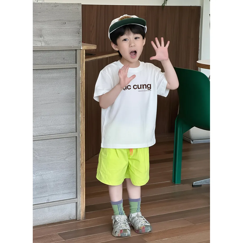 Áo thun kid basic form rộng Kado vải cotton thoáng mát thoải mái cả ngày in typography 2898_thumbnail_5