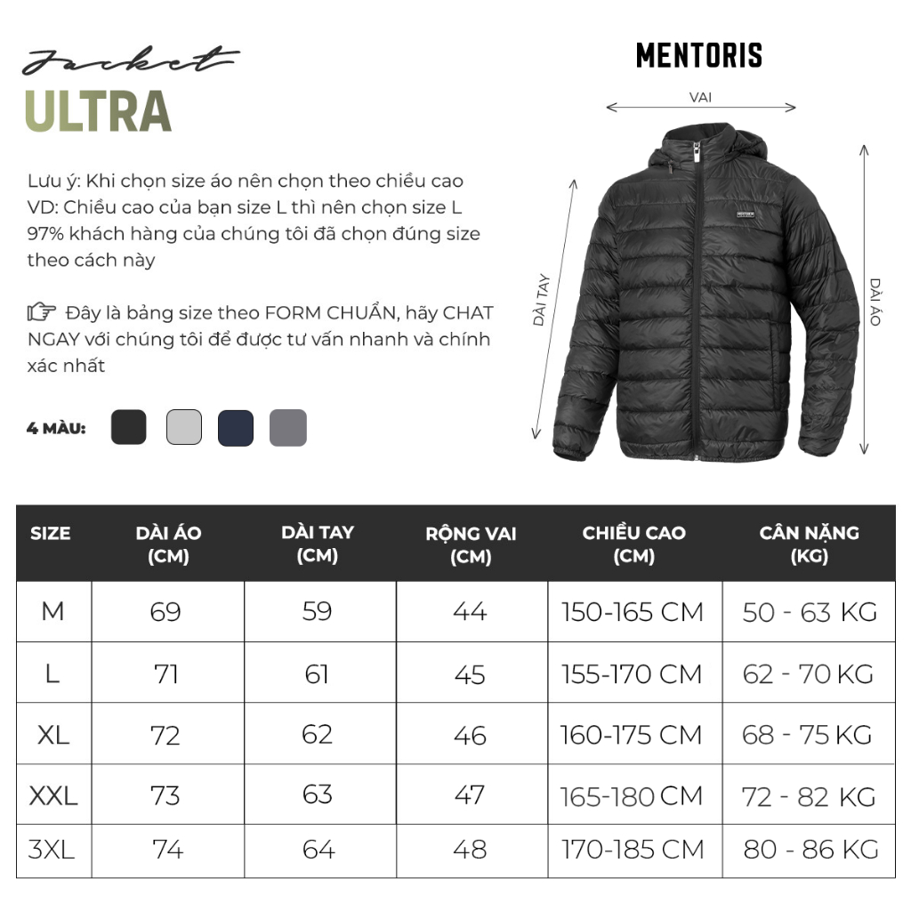 Áo Phao Nam Mentoris Mẫu Premium Chần Bông Cao Cấp Giữ Ấm Cực Tốt, Siêu Nhẹ Siêu Bền MPN19_thumbnail_7