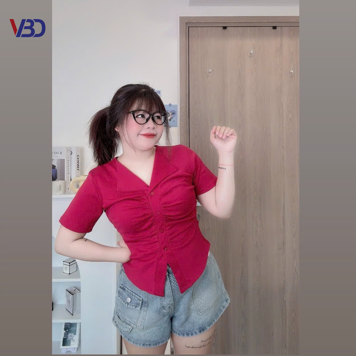 Áo thun cổ kiểu nhún ngực bigsize AT293 dành cho nàng béo mập từ 55-90kg_thumbnail_11