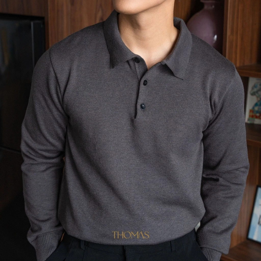 Áo Polo Henry Len Lông Thỏ Form Regular_thumbnail_4