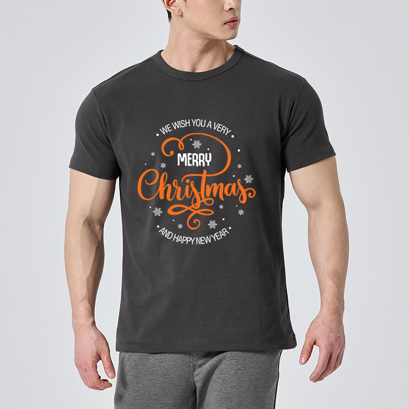 Áo phông nam giáng sinh noel form rộng cổ tròn vải cotton thoáng mát 1798 Miucho Iconic in typography_thumbnail_11