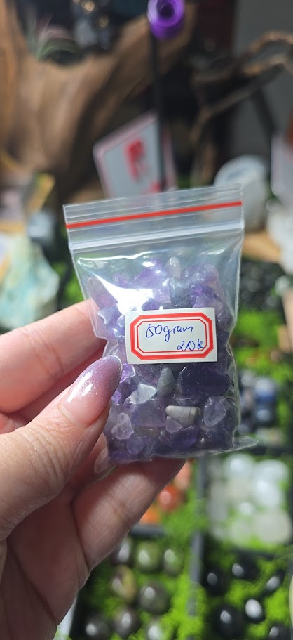 Chips Thạch Anh Tím Hoa Chanh Dream Amethyst