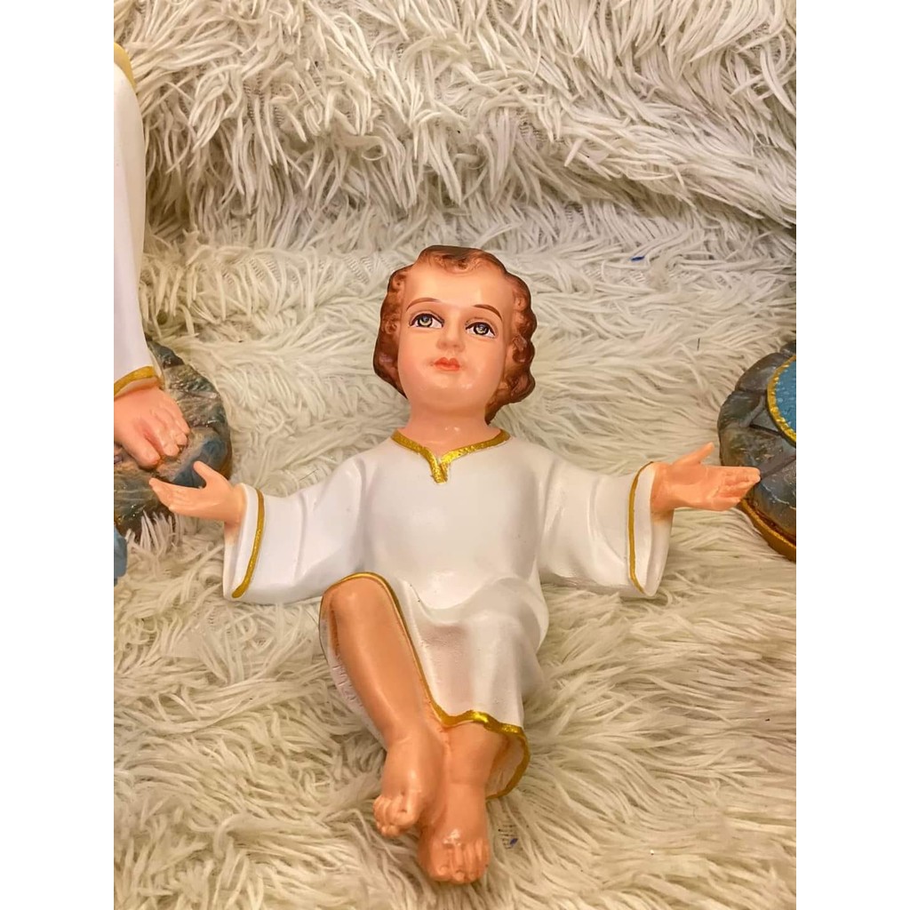 Bộ tượng Noel Giáng Sinh 40cm (5 tượng) Composite TGS017 Quà tặng Công Giáo, trang trí Noel_thumbnail_1