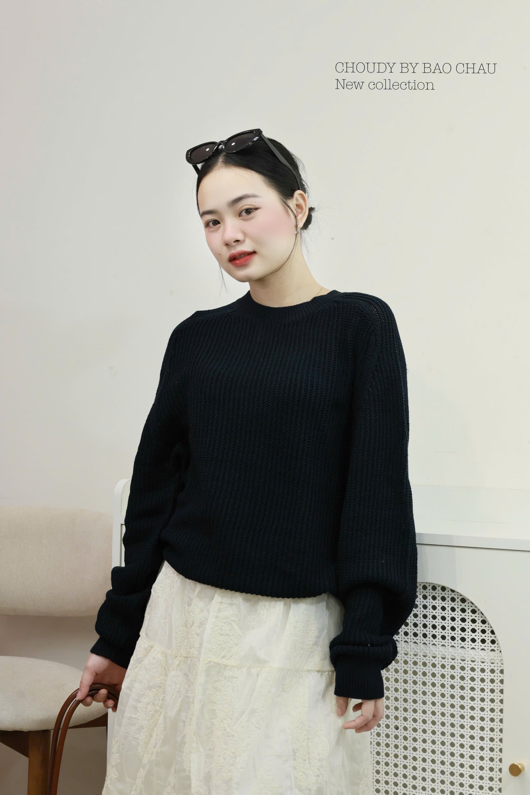 SALE A544 ÁO DỆT KIM TAY DÀI 4 MÀU