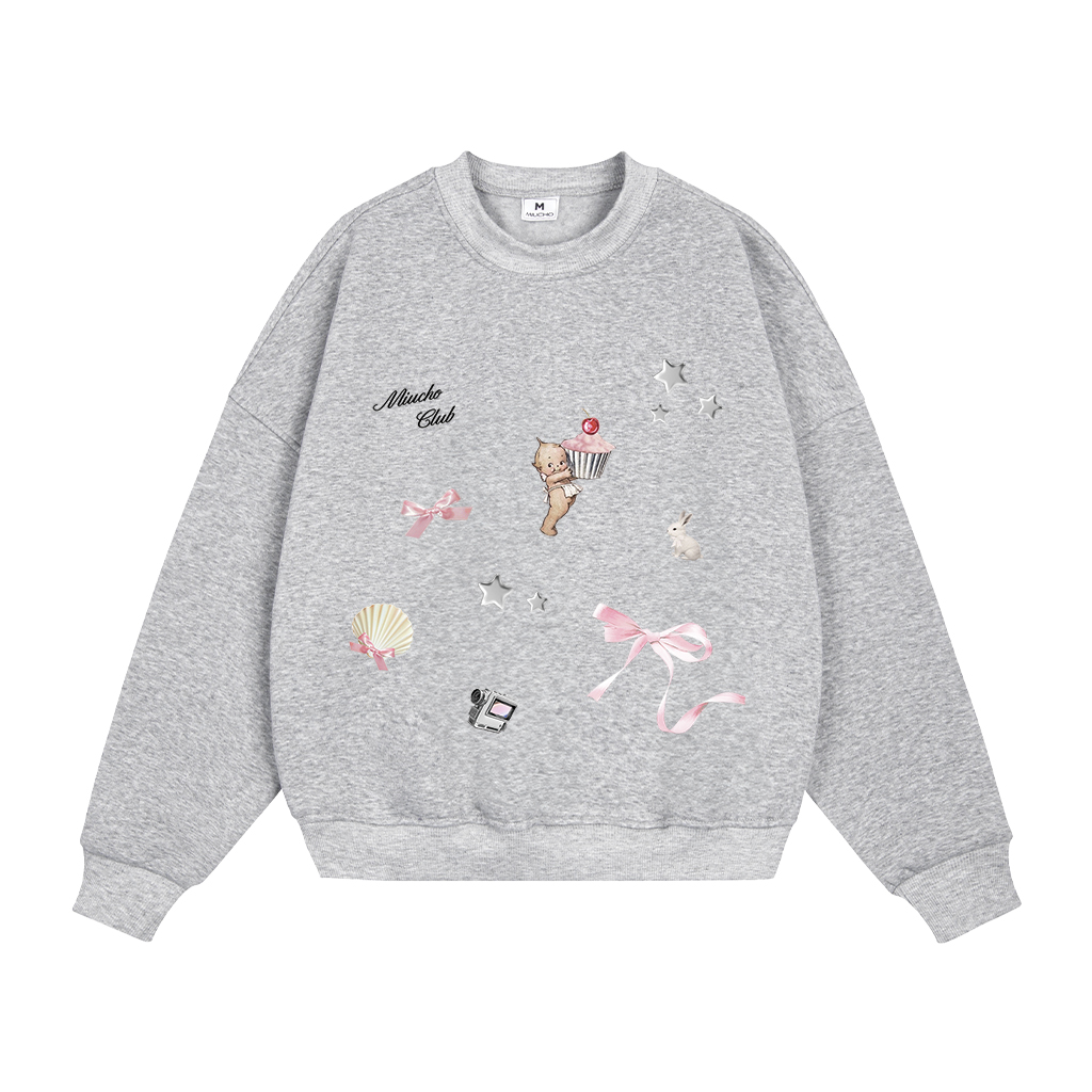 Áo sweater nữ form boxy 1920 Miucho cổ tròn vải nỉ bông 350 GSM dày dặn in mix_thumbnail_7