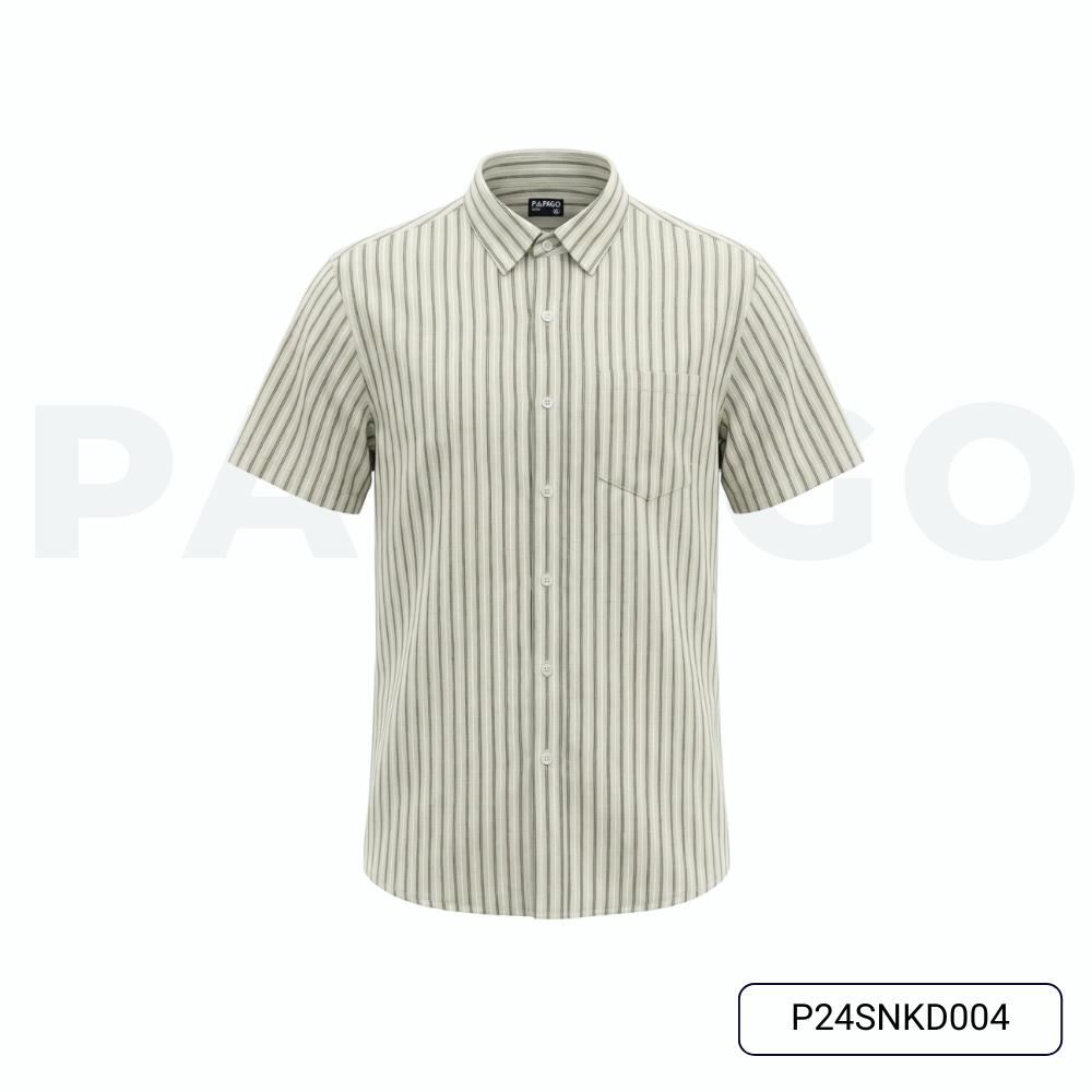 Áo sơ mi Nam Trung niên tay ngắn lai bầu kẻ sọc vải linen không nhăn P24SNKD004_thumbnail_9