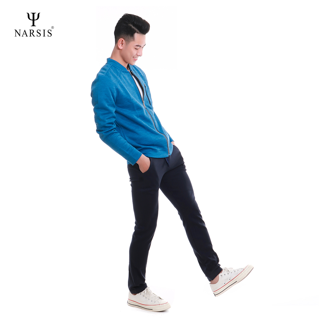 ÁO KHOÁC NAM D8081 NARSIS CHẤT LIỆU THOÁNG MÁT, DỄ CHỊU, THOẢI MÁI CẢ NGÀY, DỄ VẬN ĐỘNG_thumbnail_2