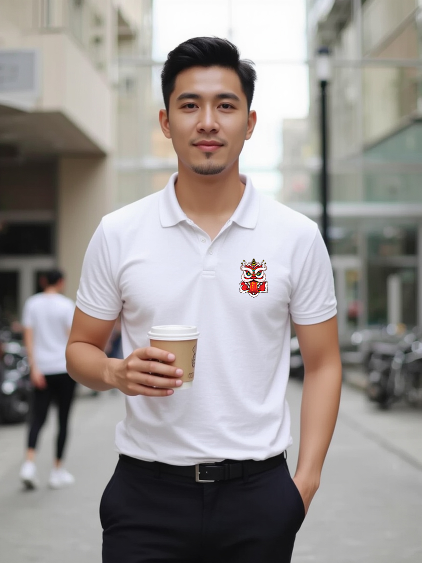 Áo polo nam form vừa 1899 Miucho Iconic vải cá sấu đứng form thoáng mát in artwork_thumbnail_5