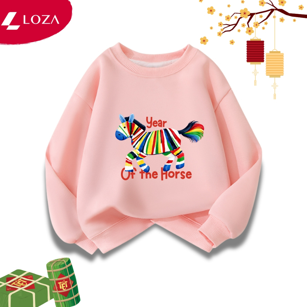 Áo sweater bé trai, bé gái  in ngựa Tết 2026 - Loza Kids IN025_thumbnail_6