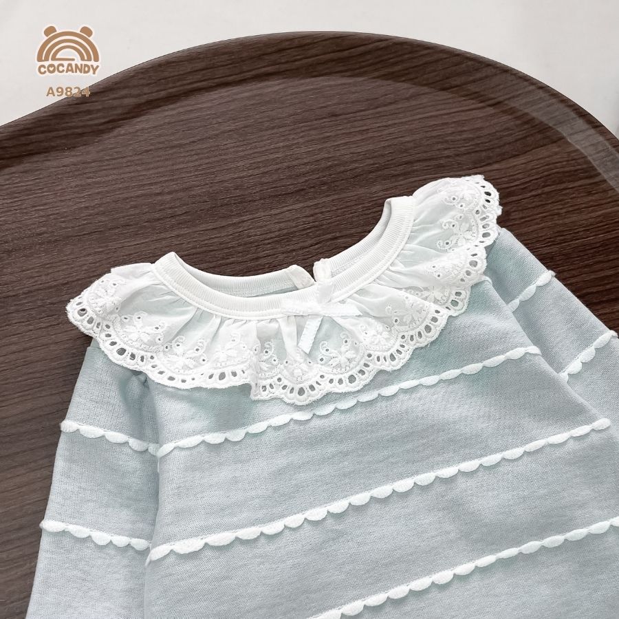 Áo dài XANH sóng nhún bèo cổ_thumbnail_3