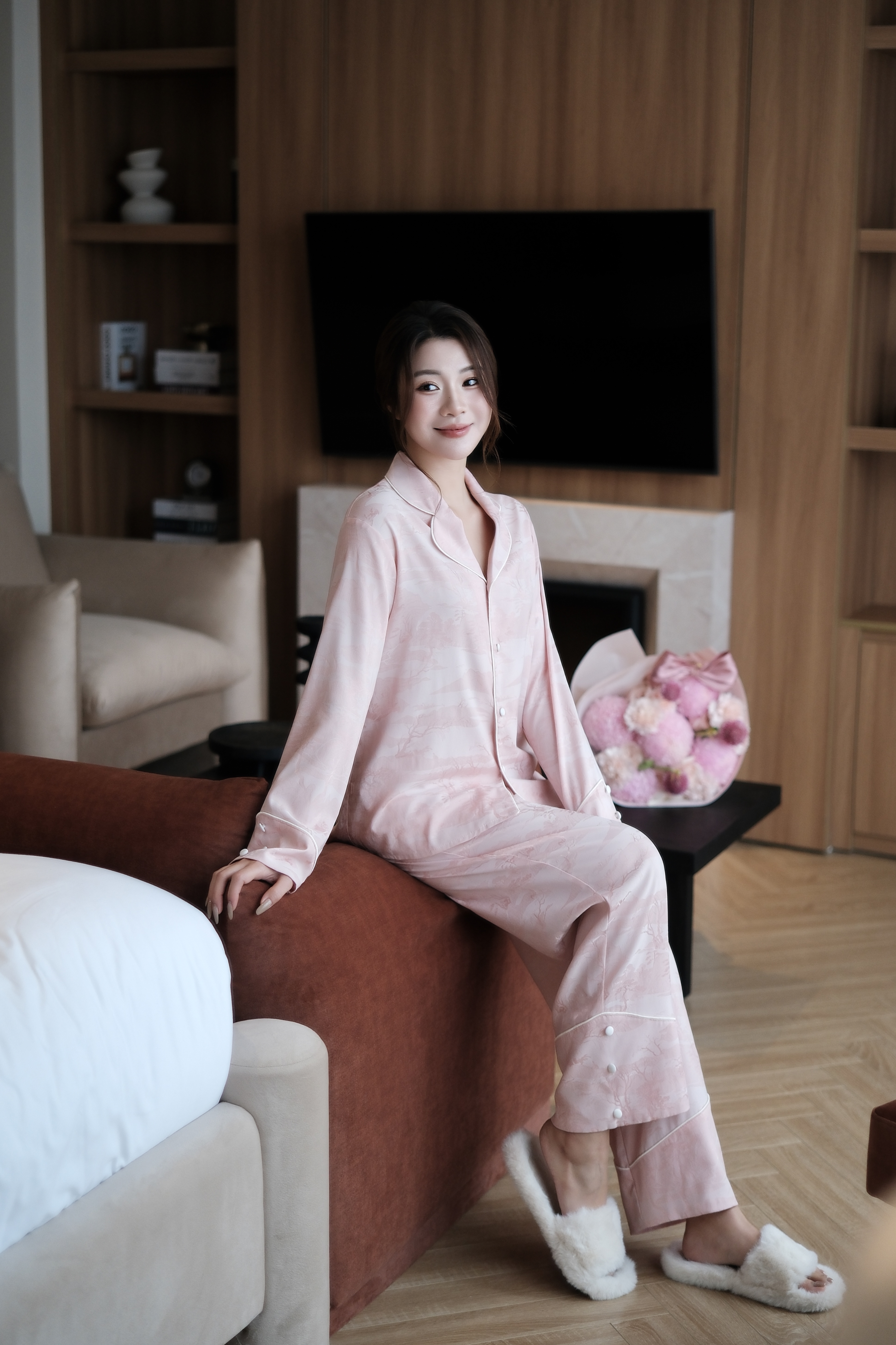 Bộ Gấm 𝑺𝒐𝒇𝒕 𝑯𝒐𝒖𝒓𝒔 áo dài tay, quần dài BN651_thumbnail_7