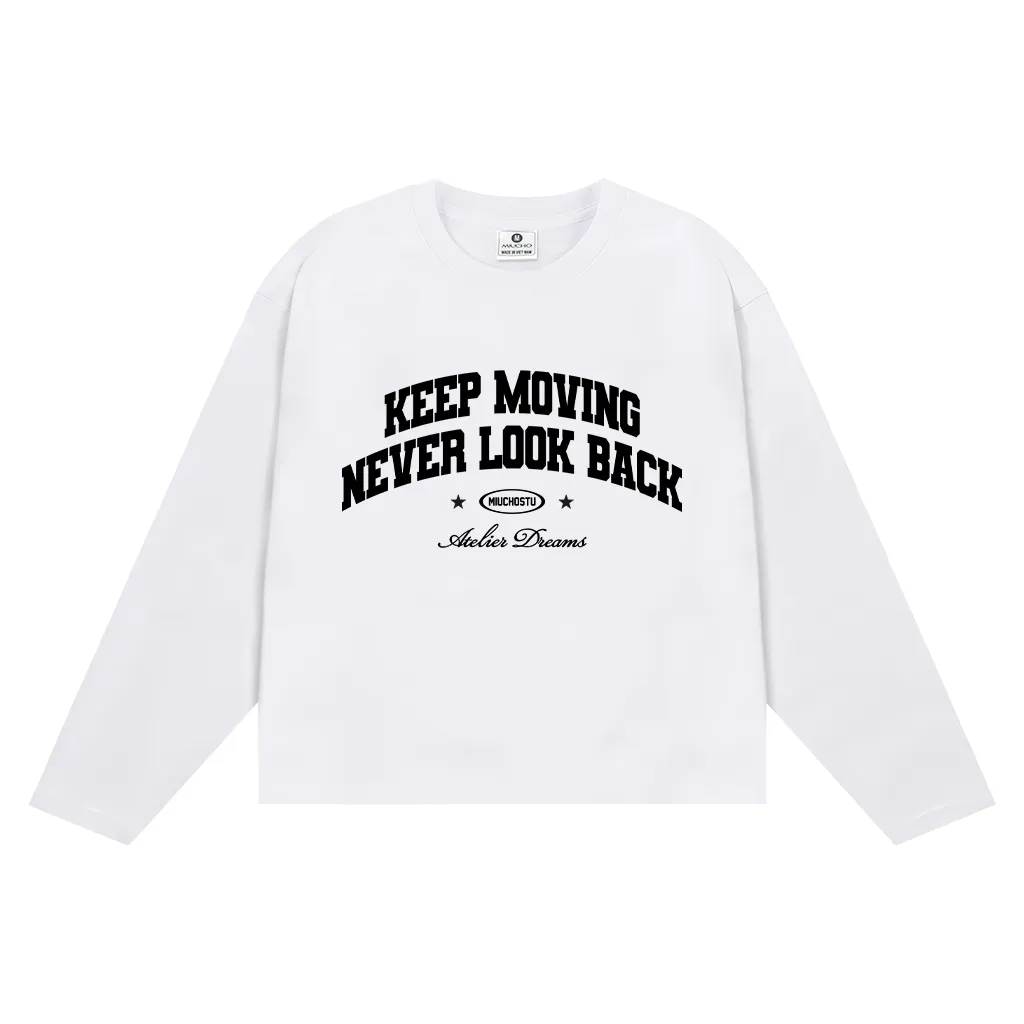 Áo thun boxy tay dài basic style in chữ 2634 Miucho vải cotton 2 chiều cao cấp dày dặn đứng form in mix_thumbnail_0