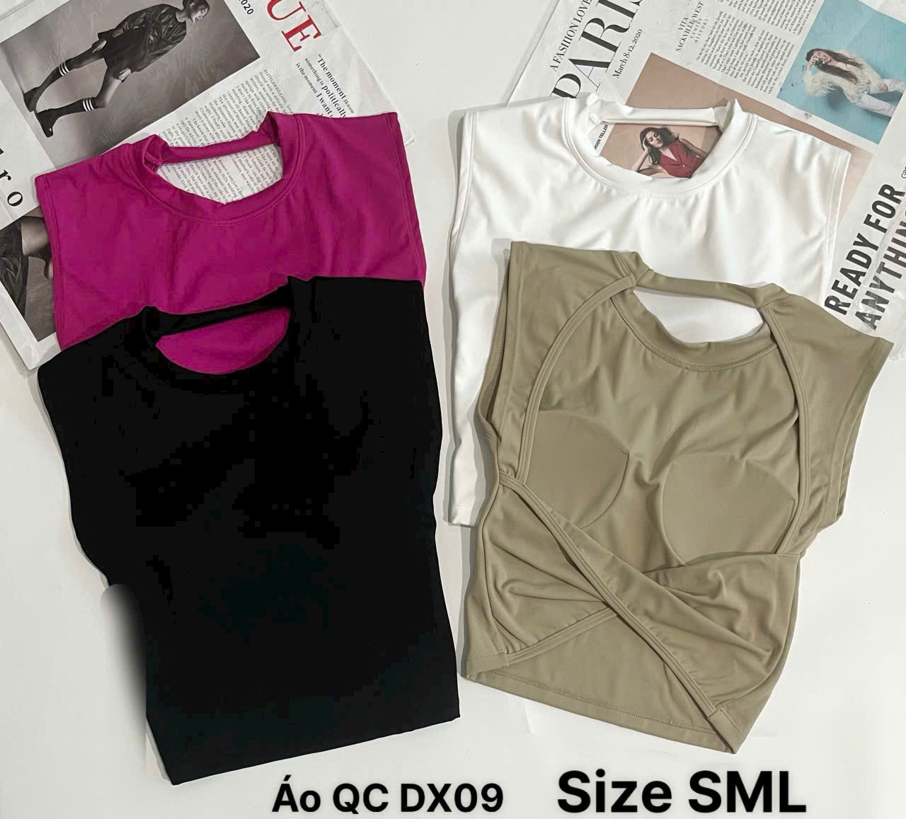Áo Croptop Thể Thao Tay Ngắn Lưng Xoắn Nơ_thumbnail_2