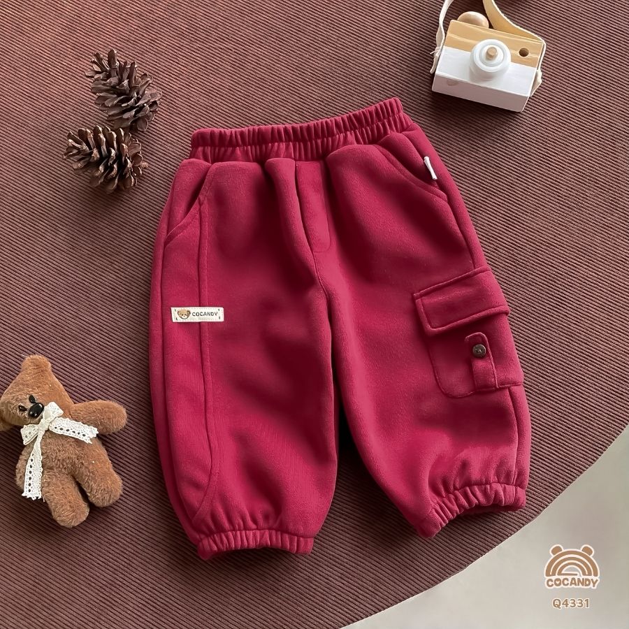 Quần dài ĐỎ phối 1 túi ốp sườn logo COCANDY_thumbnail_2