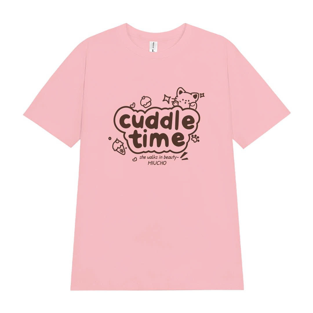 Áo thun nữ form vừa regular dáng ngắn cổ tròn ARD2288 Miucho vải cotton co giãn thoáng mát in mix_thumbnail_13