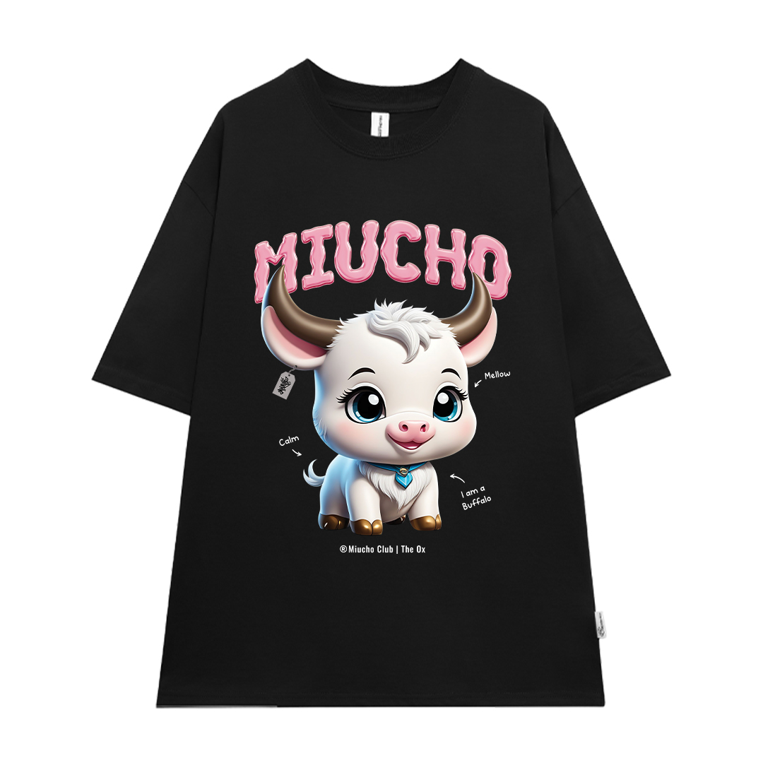 Áo thun form rộng 12 con giáp tuổi Sửu ATD1247 Miucho tay ngắn cổ tròn in mix_thumbnail_14