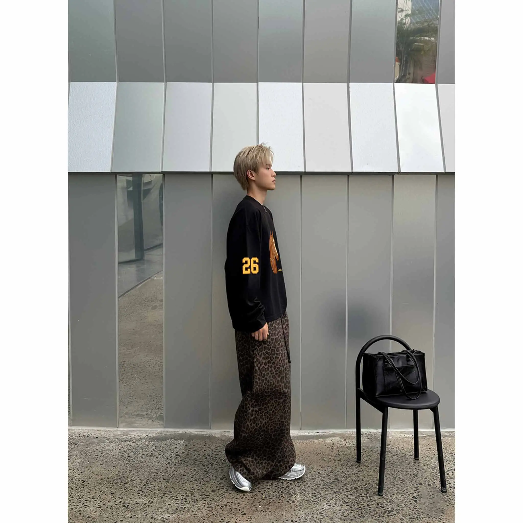 Áo thun tay dài form boxy Miucho Club vải cotton thoáng mát dày dặn dễ phối hình ngựa in mix 2786_thumbnail_2