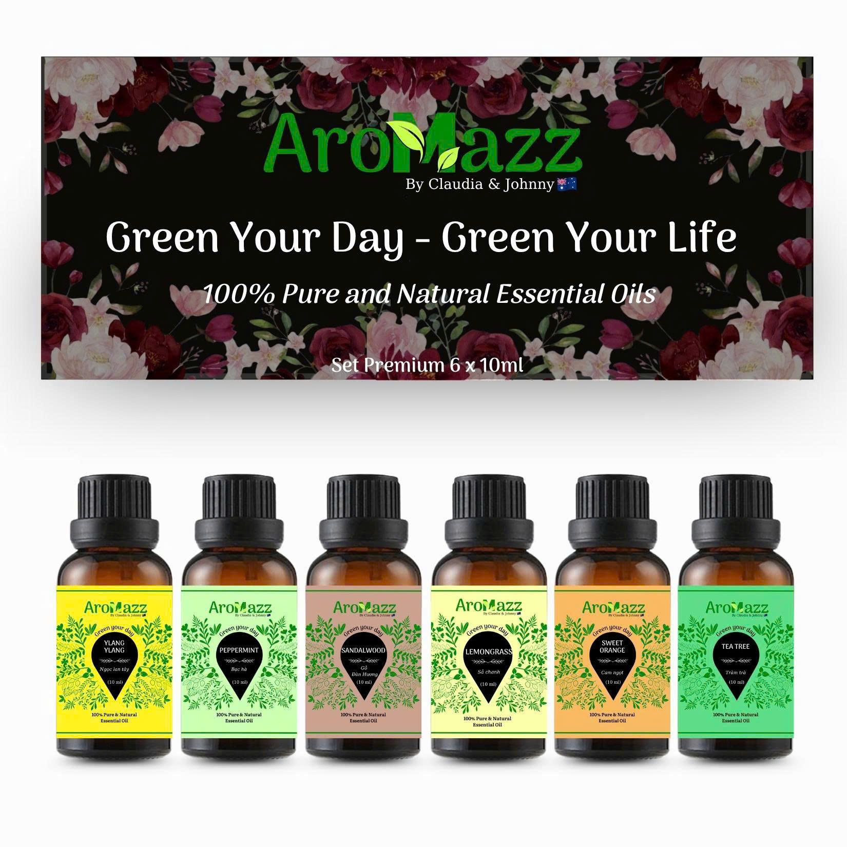 Set 6 Chai Tinh Dầu AroMazz