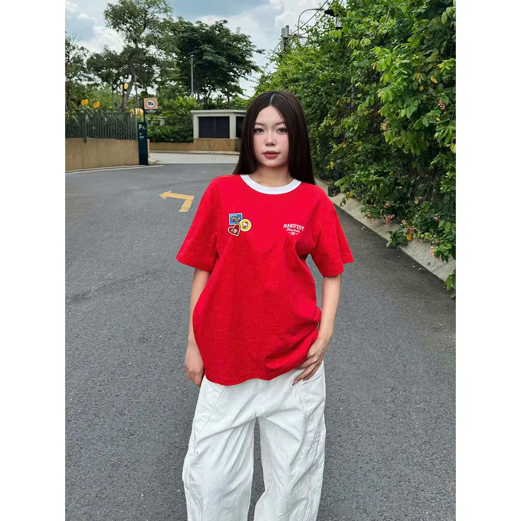 Áo thun Tết Bính Ngọ boxy cá tính phối cổ Miucho vải dày dặn thoáng mát đứng form 3004_thumbnail_4