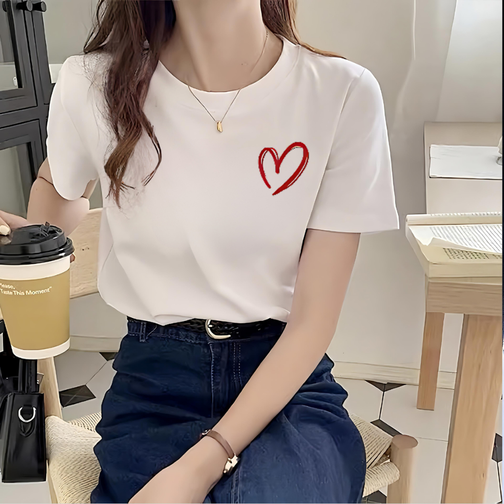 [Form Vừa] Áo phông nữ màu trắng dáng suông vừa chất liệu thun cotton 95% - LOZA G0206_thumbnail_6