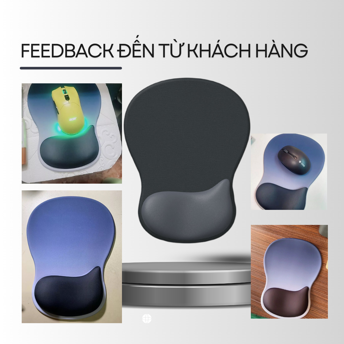 Tấm lót chuột máy tính công thái học đơn giản, Chống trượt và thoải mái thoải mái_thumbnail_5