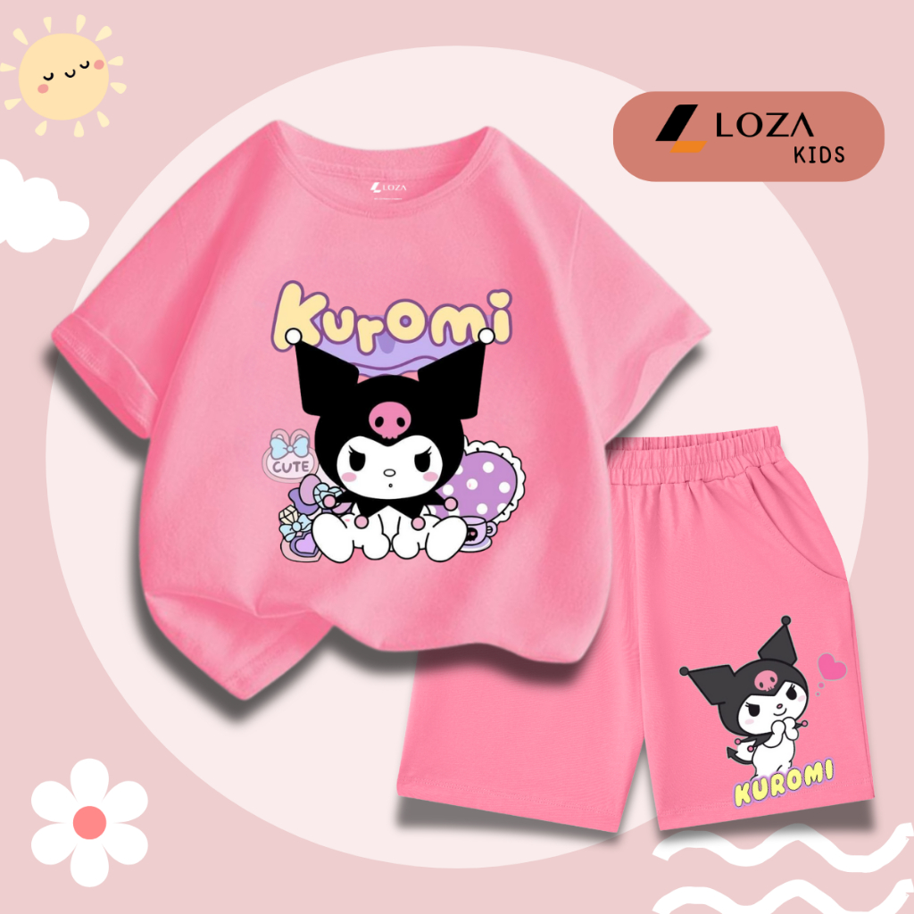 Bộ đồ bé gái in hình Kuromi -  Loza Kids SB308_thumbnail_3