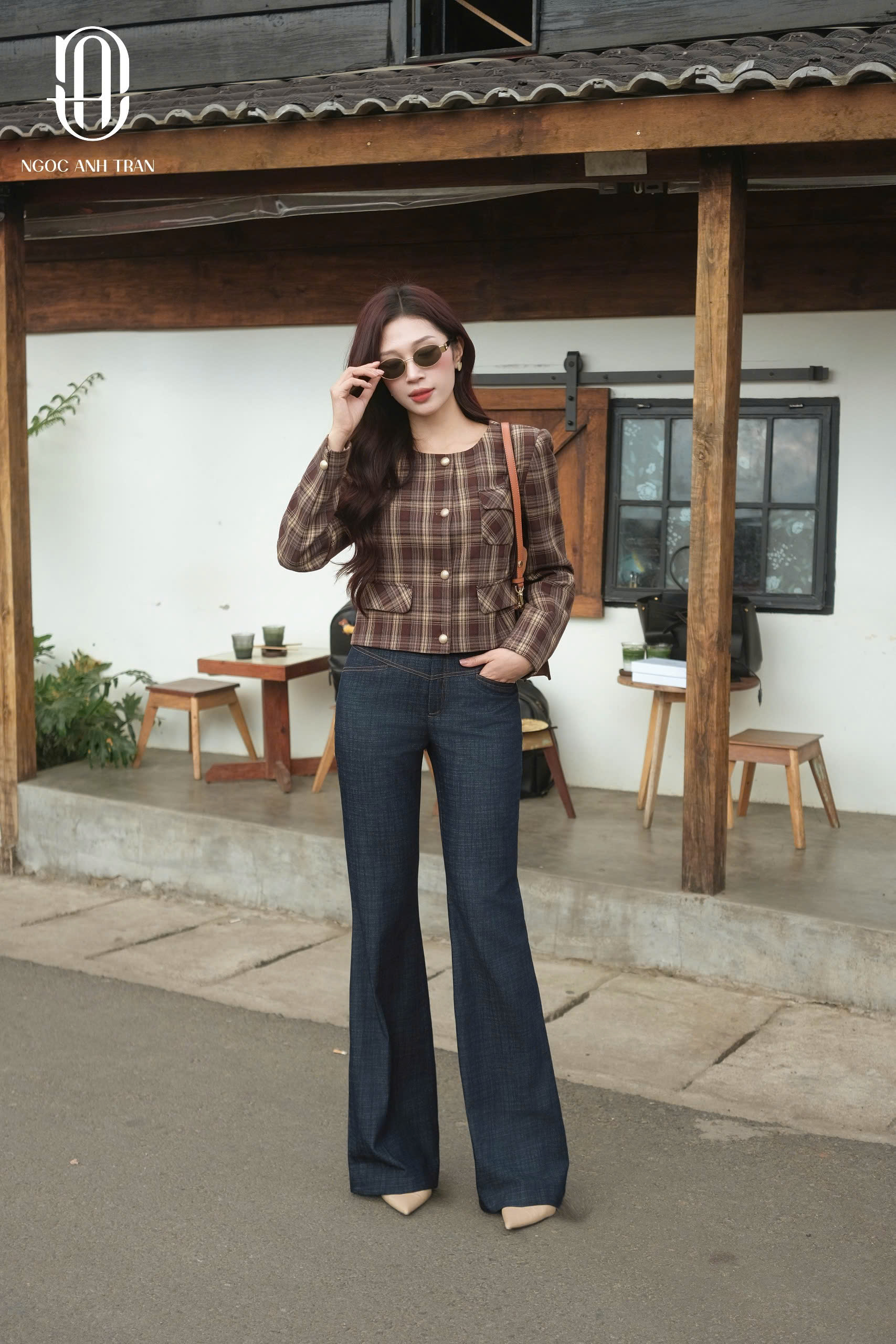 Q071 - Quần loe denim